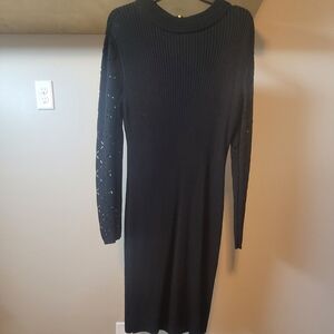 Roy &Ali black mid length sweater dress.